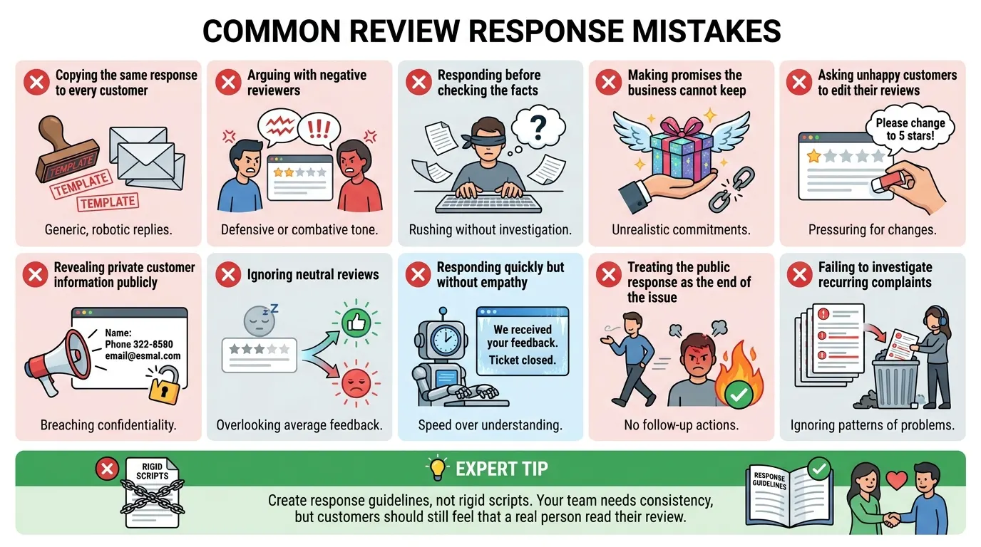 Common Review Response Mistakes