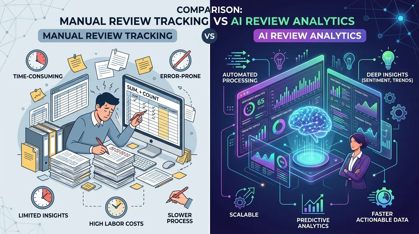 Manual Review Tracking vs AI Review Analytics